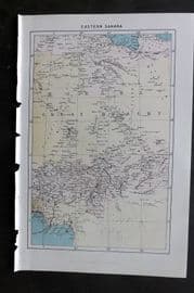 Reclus C1880 Antique Map. Eastern Sahara. Libya etc