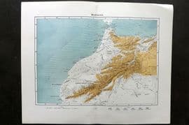 Reclus C1880 Antique Map. Marocco. Morocco