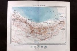 Reclus C1880 Antique Map. Teheran and Demavend. Iran Persia