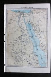 Reclus C1880 Antique Map. The Egyptian Soudan. Egypt Somalia Red Sea