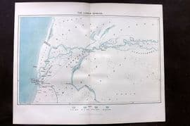 Reclus C1880 Antique Map. The Lower Senegal. Africa