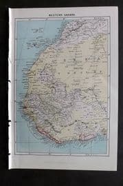 Reclus C1880 Antique Map. Western Sahara. North Africa, Canary Islands Guinea