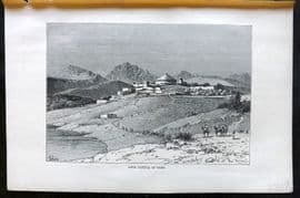 Reclus C1880 Antique Print. Adua, Capital of Tigre, Ethiopia
