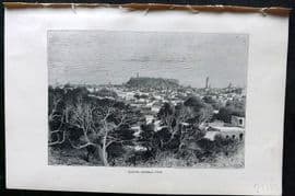Reclus C1880 Antique Print. Aleppo - General View, Syria