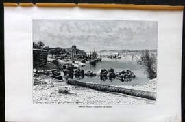 Reclus C1880 Antique Print. Assuan, North Frontier of Nubia Egypt