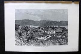 Reclus C1880 Antique Print. Banda-Niera and Great Banda. Indonesia