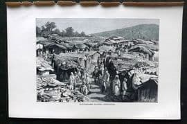 Reclus C1880 Antique Print. Beni-Ramasses Quarter, Constantine, Algeria