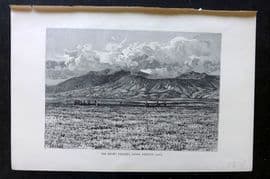 Reclus C1880 Antique Print. Bromo Volcano, Dasar District, Java. Indonesia