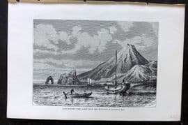 Reclus C1880 Antique Print. Cape Horner, Entrance of Kagoshima Bay. Japan