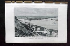 Reclus C1880 Antique Print. Confluence of the Oka and The Volga. Russia