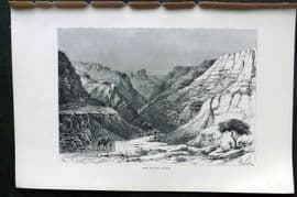 Reclus C1880 Antique Print. Egueri Gorge, Algeria