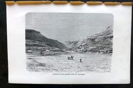 Reclus C1880 Antique Print. Entrance of the Korosko Route at Abu-Hamed, Sudan