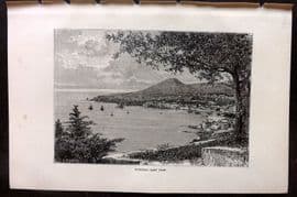 Reclus C1880 Antique Print. Funchal Madiera Azores