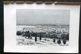 Reclus C1880 Antique Print. General View of Bona, Annaba Algeria