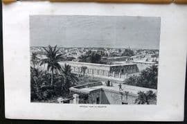 Reclus C1880 Antique Print. General View of Khartoum, Sudan