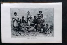 Reclus C1880 Antique Print. Georgian Types and Costumes, Georgia