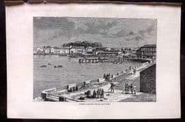 Reclus C1880 Antique Print. Goree. Dakar Senegal