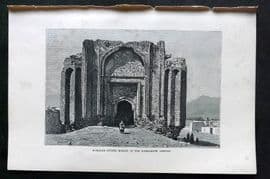 Reclus C1880 Antique Print. Hamadan - Ruined Mosque of the 14th Cent. Persia