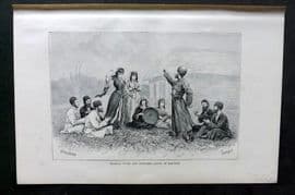 Reclus C1880 Antique Print. Imerian Types and Costumes, Georgia
