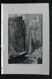 Reclus C1880 Antique Print. Iron Gate Defile on the Karshi-Derbent Route