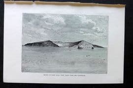 Reclus C1880 Antique Print. Island of Sain Paul. Indian Ocean