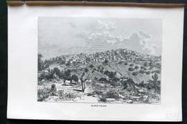 Reclus C1880 Antique Print. Kabyle Village, Algeria