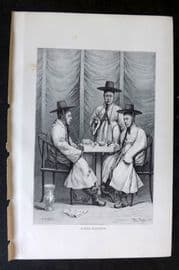 Reclus C1880 Antique Print. Korean Mandarins. Korea