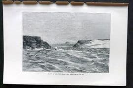 Reclus C1880 Antique Print. Mouth of the Wed Draa, Morocco