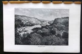 Reclus C1880 Antique Print. Murchison Falls, Uganda