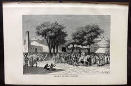 Reclus C1880 Antique Print. Palace of the Sultan of Massena. Chad Africa