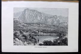 Reclus C1880 Antique Print. Piton d'Enchein - Reunion