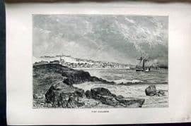 Reclus C1880 Antique Print. Port Elizabeth, South Africa