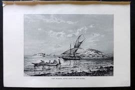 Reclus C1880 Antique Print. Port Moresby. South Coast of New Guinea. Pacific