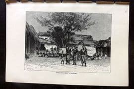 Reclus C1880 Antique Print. Porto-Novo. Benin Africa