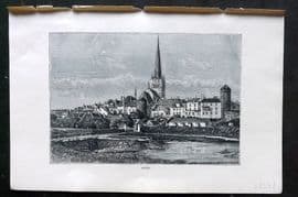 Reclus C1880 Antique Print. Revel, Tallinn, Estonia