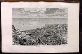 Reclus C1880 Antique Print. Saint-Denis - Reunion