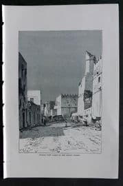 Reclus C1880 Antique Print. Sfakes - View taken in the Leonec Street, Tunisia