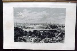 Reclus C1880 Antique Print. Stockholm s seen from the Saltsjon, Sweden