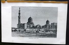 Reclus C1880 Antique Print. The Kait-Bey Mosque, Cairo, Egypt