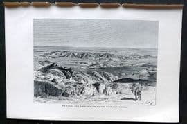 Reclus C1880 Antique Print. The Sahara, Sfa Pass, N. W. Biskra, Algeria