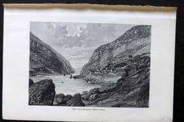Reclus C1880 Antique Print. The Yang-Tze-Kiang. Mitan Gorge China