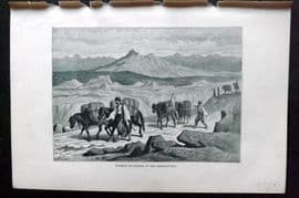 Reclus C1880 Antique Print. Turkish Muleteers in the Herzegovina