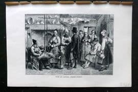 Reclus C1880 Antique Print. Types and Costumes: Swedish Interior