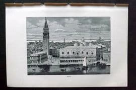 Reclus C1880 Antique Print. Venice, Italy