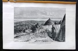 Reclus C1880 Antique Print. View of Victoria Nyanza. From Murchison Bay Uganda