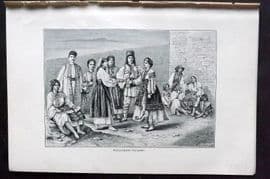 Reclus C1880 Antique Print. Wallachians (Valakhs) Romania