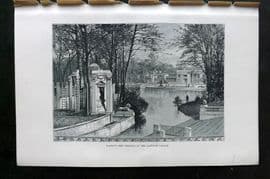 Reclus C1880 Antique Print. Warsaw - The Theatre of the Lazienski Palace. Poland
