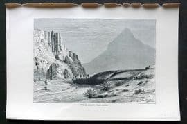 Reclus C1880 Antique Print. Wed El-Halluf, near Figuig, Morocco