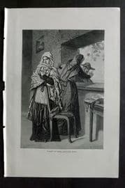 Reclus C1880 Antique Print. Women of Ibiza, Balearic Isles Spain