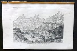 Reclus C1880 Print. Simen Highlands - View taken from the Lamalmon Pass, Ethiopa